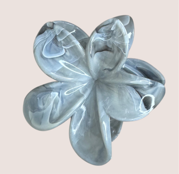 Marble Flower Hair Clip