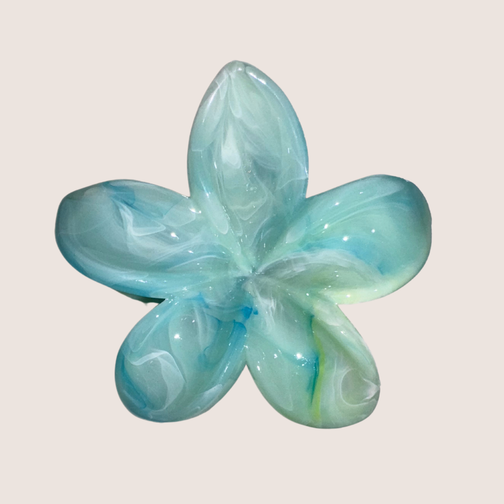 Marble Flower Hair Clip