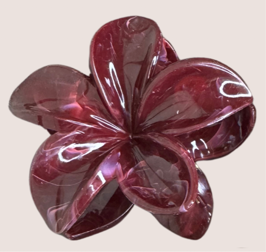 Marble Flower Hair Clip