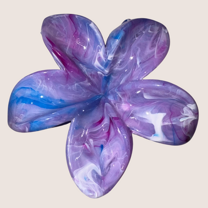 Marble Flower Hair Clip